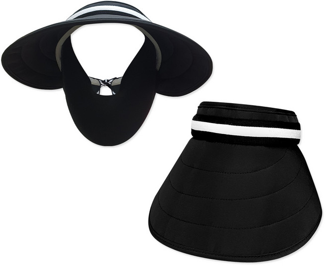 아리체 니트끈 마스크 바이저, 블랙