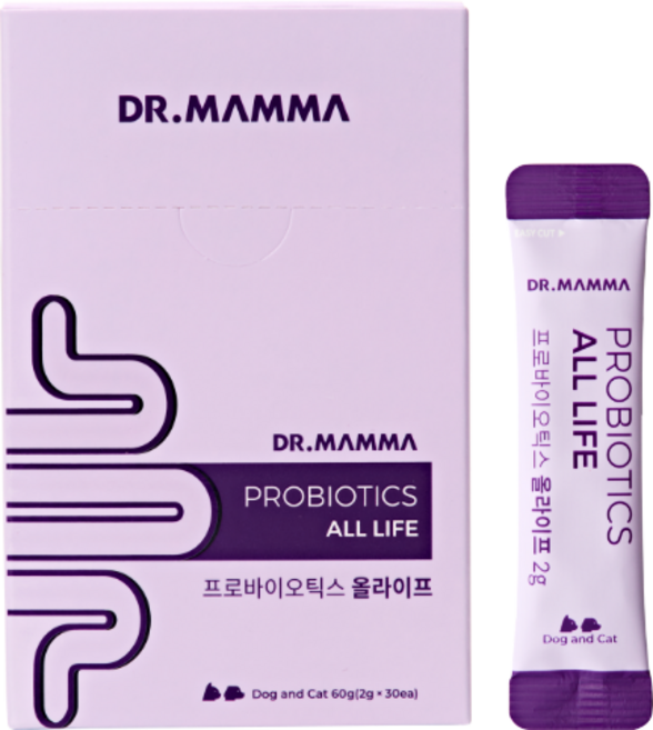 [닥터맘마 본사직영]프로바이오틱스 강아지 고양이 유산균 영양제 1개월분 2g 30포, 30회분, 장건강/유산균, 1개