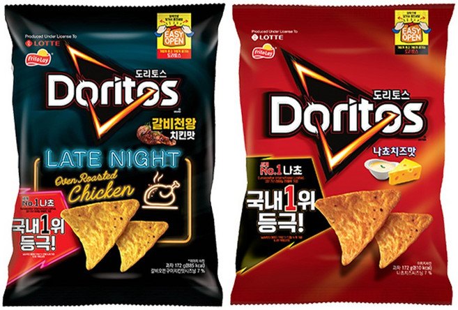 롯데 도리토스2종(나쵸치즈4개 +갈비천왕치킨4개 ) 8개, 1세트