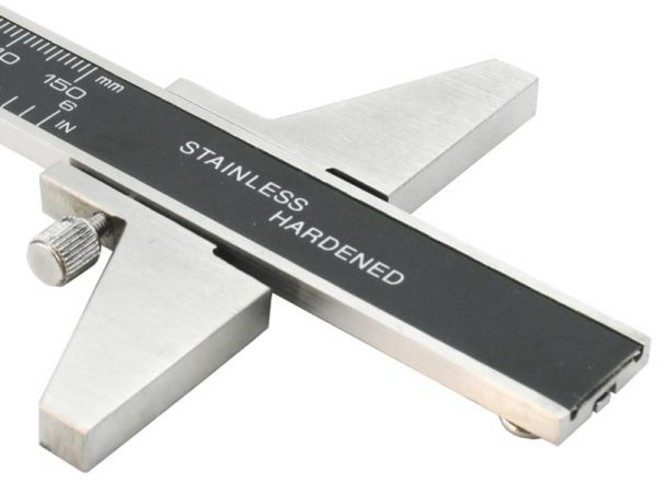 톱 깊이 게이지 측정 베이스 부착 디지털 캘리퍼 버니어 도구 T-바 6 8, 1개