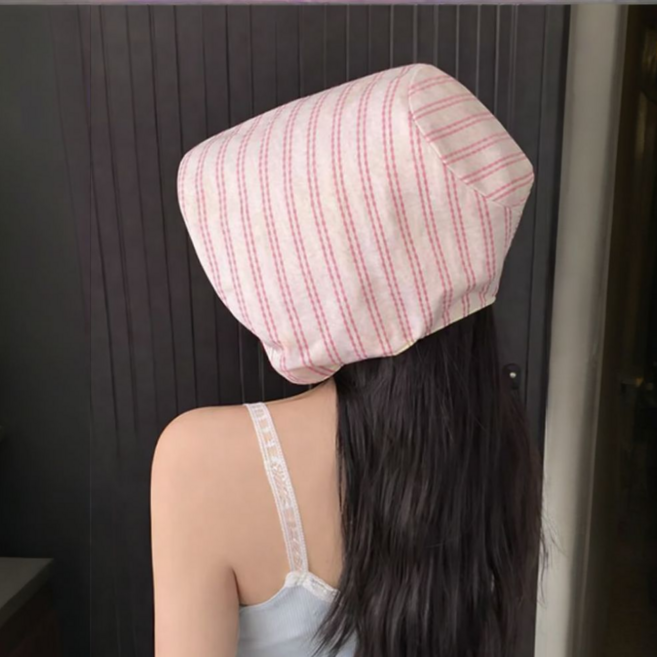 디디햅 와이어 보넷햇 스트라이프 여성여름모자