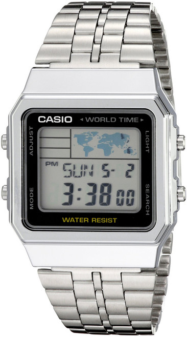 Casio Men's Classic A500WA-1 Silver Stainless-Steel Quartz Dress Watch