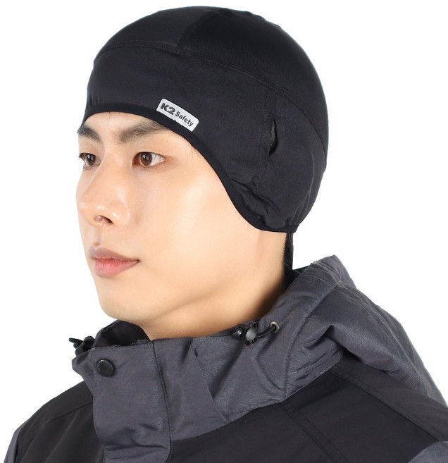 K2 세이프티 겨울 안전모 방한 귀덮개 보온 기모 비니
