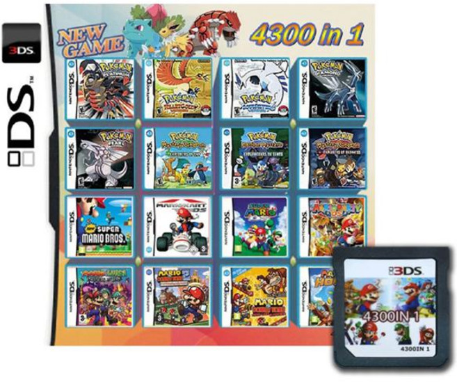 4300 in 1 편집 DS NDS 3DS NDSL 게임 카트리지 카드 비디오 휴대용 플레이어(R4 카드), 4300in1, 1개