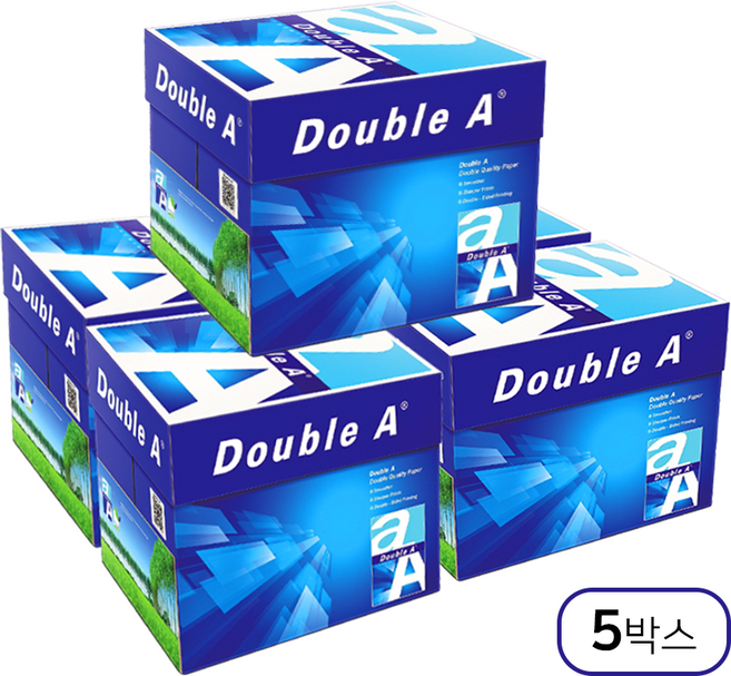 더블에이 A4용지 80g, 80g 1BOX (A4 2500매), 5박스