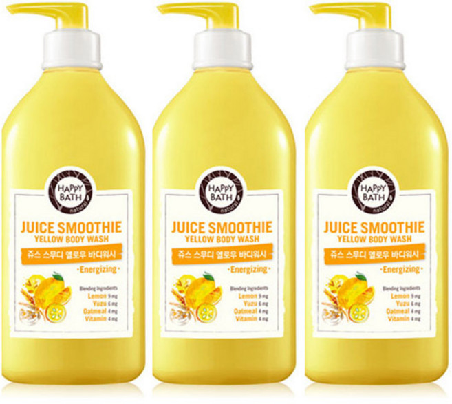 드림마켓 쥬스스무디 바디워시 옐로우800g 과즙 바디클렌저, 800g, 3개