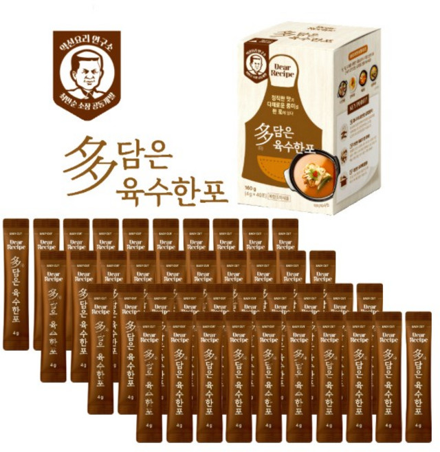 최만순의 약선요리연구소 다담은 육수한포 분말 스틱형 다시팩 80포, 1개, 4g