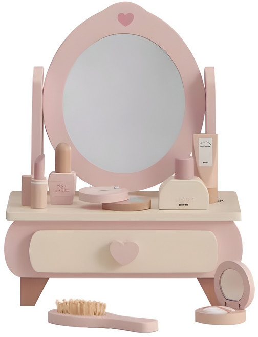 Fiesta 木製梳妝台遊戲組, 淺粉色, 1組