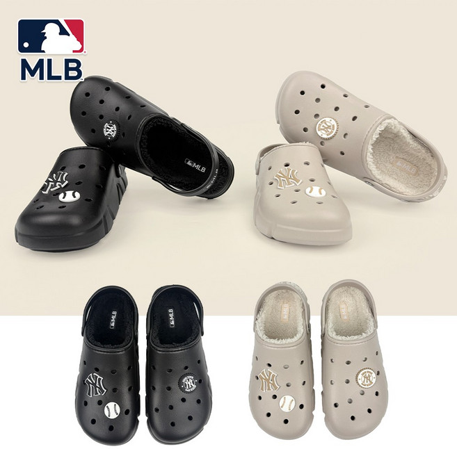 MLB 털 겨울 슬리퍼 NY 방한 샌들 캠핑 신발