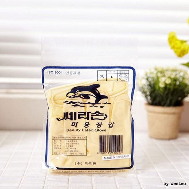 ABM도매콜 세라손 깔깔이 L 미용장갑, 1개