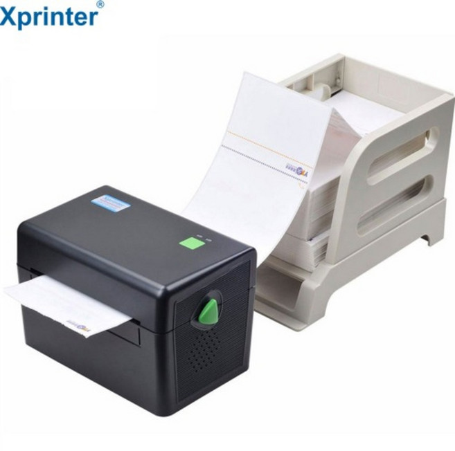 엑스프린터 라벨프린터기 Xprinter XP-DT108BKR 블랙+용지거치대 세트 택배송장 바코드 스티커제작 라벨기