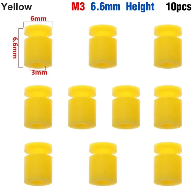 9IMOD 10pcs M2M3 RC 고무 충격 흡수기 공 F3 비행 컨트롤러 FPV Quadcopter 방진 소프트 마운트 볼, 06 10PCS M2 H6.6mm