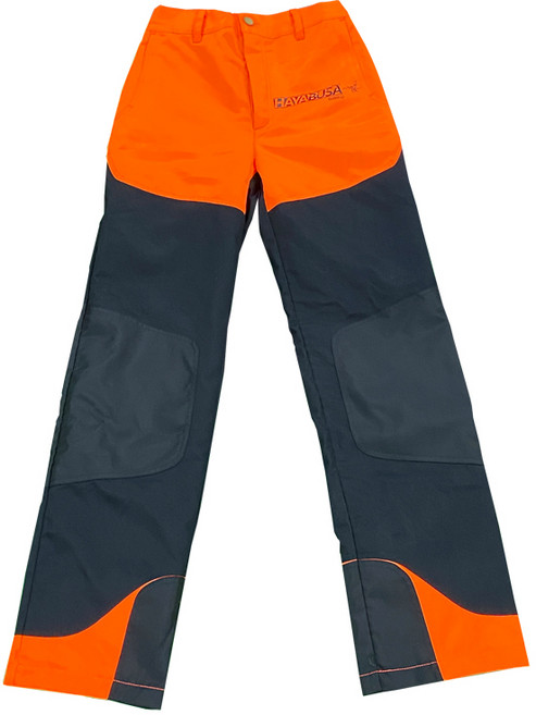 하야부사 안전 작업복 하의 종합 사이즈 산림 작업복 쳅스 엔진 톱 기계톱 안전복 하의, 1개, 주황색