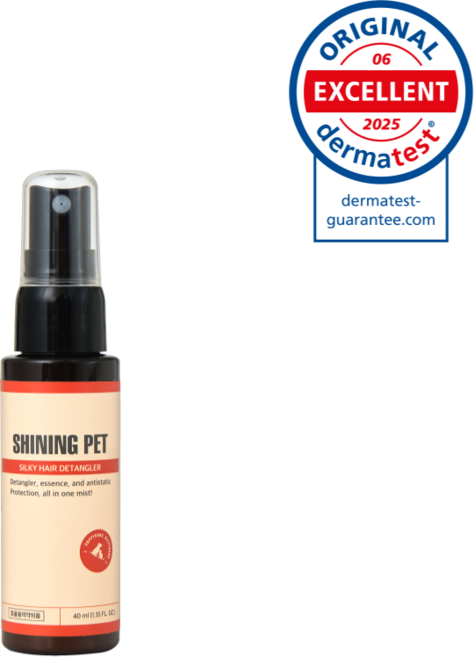 샤이닝펫 실키헤어 디탱글러 강아지 미스트 체험용 40ml 보습제 에센스 NO엉킨털 NO정전기, 1개