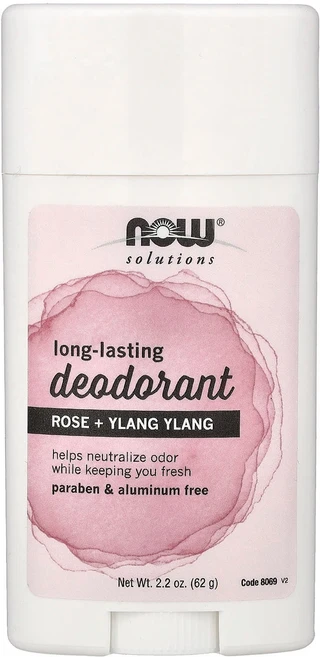 나우 푸드 솔루션즈 롱래스팅 데오도란트 로즈 + 일랑일랑 향 62g NOW-08069 - 쿠팡
