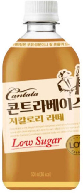 Cantata 콘트라베이스 라떼 500ml x 6PET, 1개