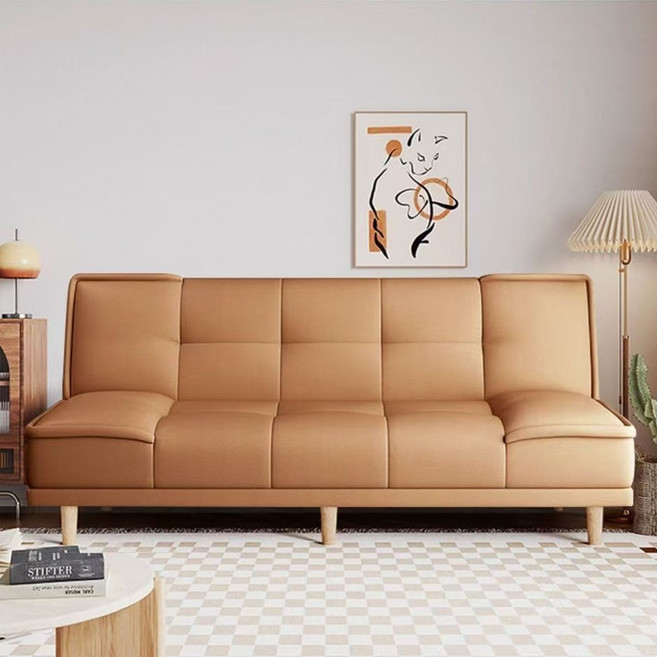 엘티제이 편안한 2인용 소파침대 접이식 3인용 소파베드 L006, 오렌지