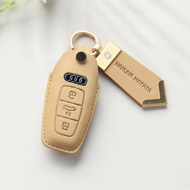 더레이즈 누키노블 아우디 E-트론 Q4 Q7 Q8 뉴 A5 A7 A8 키케이스, 누키노블 A-03 (아우디), 2. 정자체 (필수입력 기재), 베이지+골드