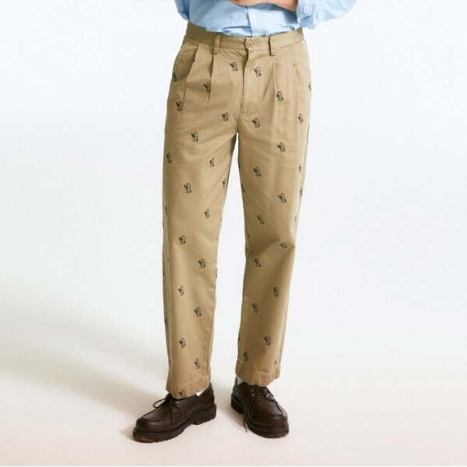 [후아유] 베어 엠브로더리 치노 팬츠 (WHTCD4979M-T)