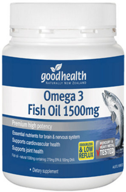 Good Health Omega 3 Fish Oil 1500mg 굿 헬스 오메가 3 피쉬 오일 1500mg 400캡슐, 400정, 1개