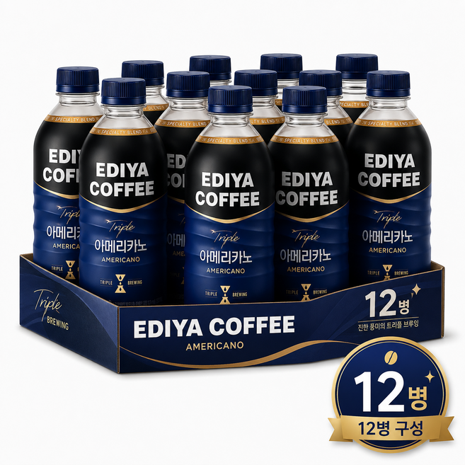 이디야 트리플 아메리카노, 500ml, 12개