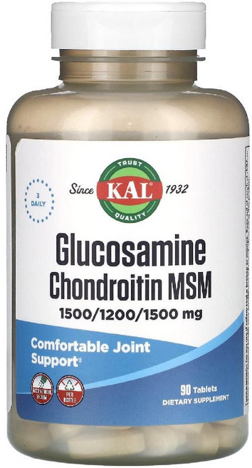 KAL 글루코사민 콘드로이틴 MSM 90정, 1개