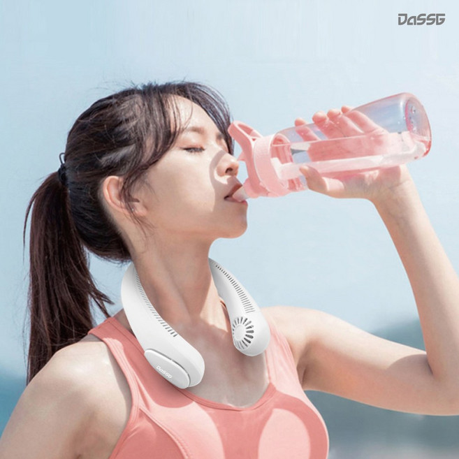 다쓱 넥밴드 선풍기 Air2, DS-Air2, 화이트