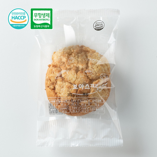 보아스제과 수제빵 소보루빵 80g x 10개
