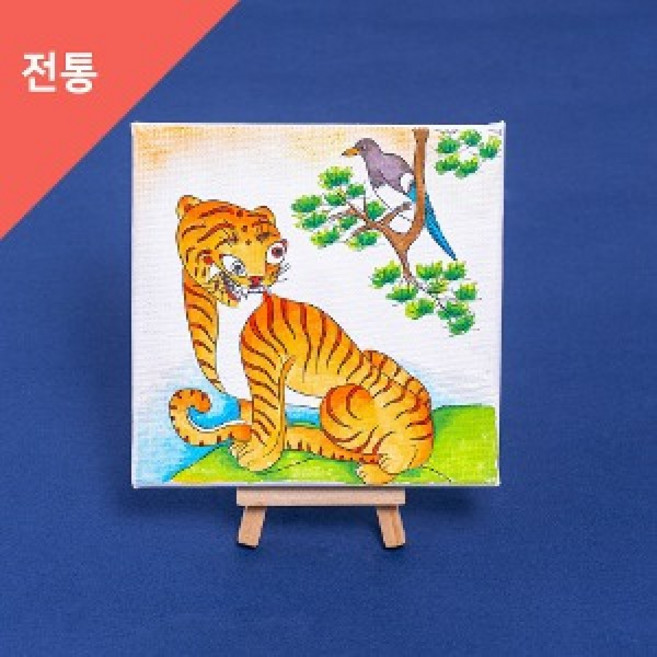 민화샵 캔버스액자 그림 그리기, 모란품은닭 UDPFB005