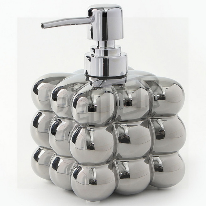 모던 버블 세라믹 디스펜서(500ml) (실버) 욕실소품