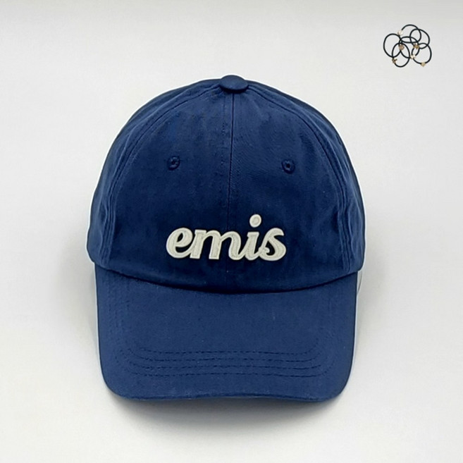 [국내매장판] 이미스 모자 아플리케 볼캡 네이비 + 머리끈