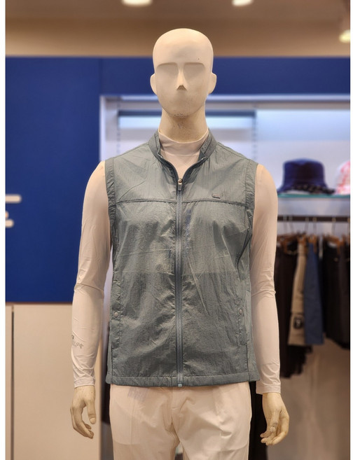 BTR골프 BUV1370MCGR 비티알 남성여름 흡습속건 냉감 펀칭망사배색 경량 베이직 집업조끼 엔씨엑스코점 반값세일 골프일상출퇴근 등산낚시 단체복