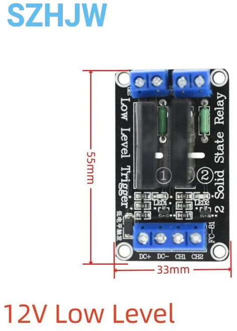 아두이노키트 라즈베리파이 2 4 6 8 채널 드 스트 이 모듈 5V 저레벨 G 호환B202P 퓨즈 보호 기능, 12 2CHANNEL 2V LOW