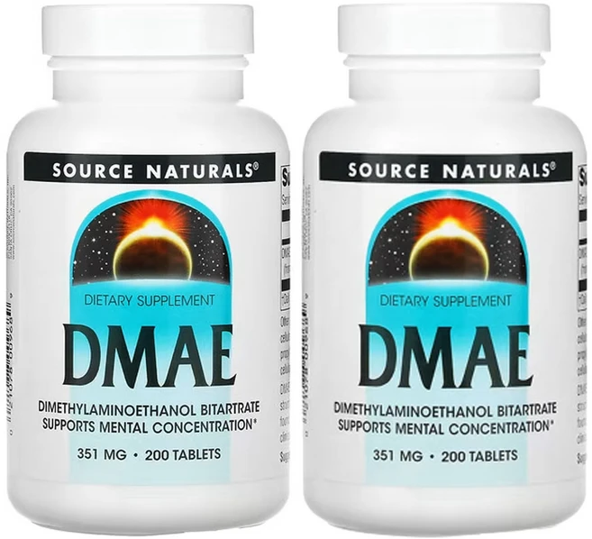 소스네츄럴스 DMAE 351mg 200정, 2개 - 쿠팡
