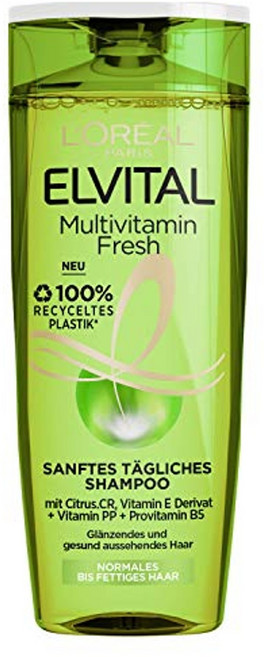 유럽 로레알 파리 엘비탈 멀티비타민 프레쉬 젠틀 데일리 샴푸 300ml 헤어케어, 1개