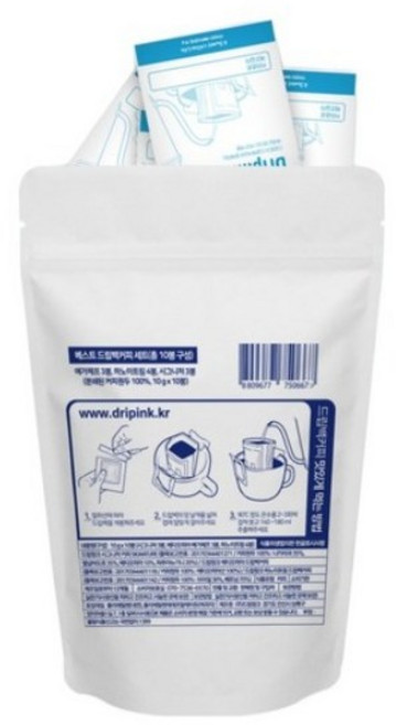 드립핑크 베스트 드립백커피 예가체프 3p + 하노이트림 4p + 시그니처 3p 세트, 1세트