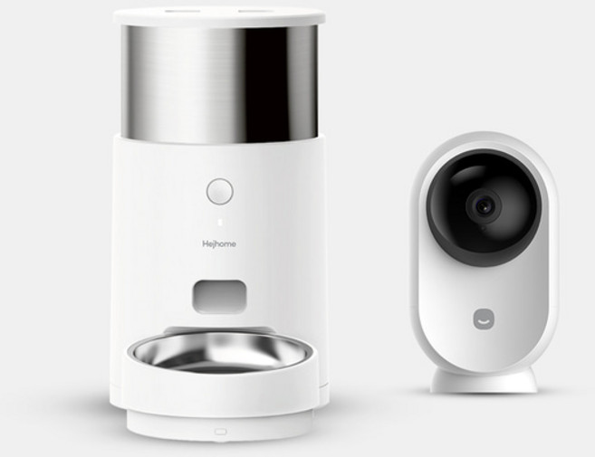 헤이홈 강아지 고양이 스마트 펫 자동 급식기 CARE + 펫캠 세트 홈캠 홈CCTV, 1개, 홈카메라 Egg Pro 구성, 2.8L