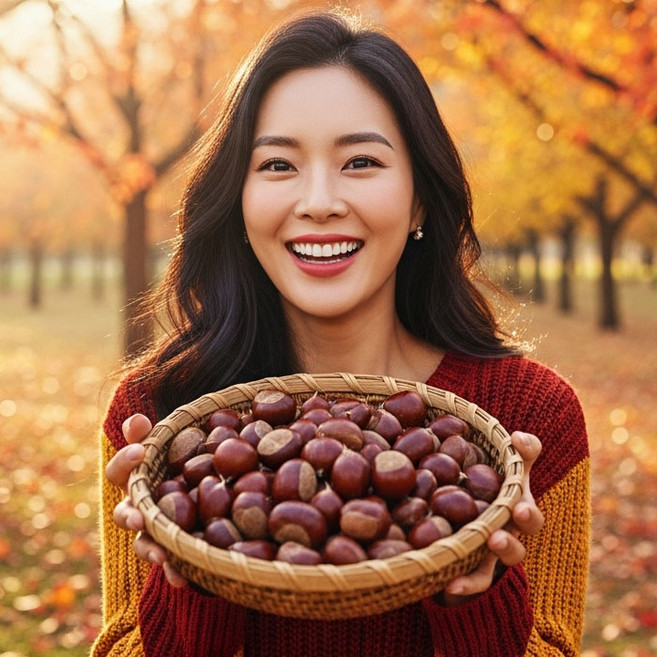 본필 햇밤 약단밤 꿀보다 달콤한 제철 간식 영양 가득한 군밤1kg 2kg 3kg 5kg, 1개