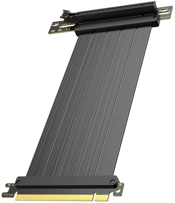 JEYI PCI-E 4.0 라이저 케이블 AMD Radeon RX7000RX6000 시리즈 및 GeForce RTX 4030 150mm15cm0.49ft PCieX16G5 링크, 18cm/0.59ft, Black, PCIe 4.0