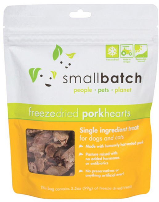 [공식] 스몰배치 강아지 동결건조간식 포크 하트 3.5oz, 99g, 1개