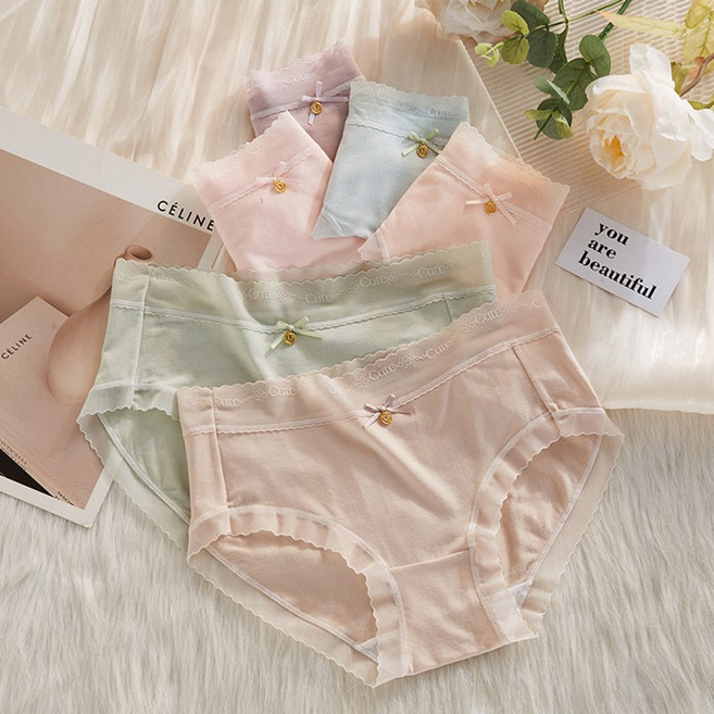 스타일아유 통기 모달 여성 노라인 미드 웨이스트 하이웨스트 빅사이즈 사계절 삼각 팬티 6종 세트 PN0362