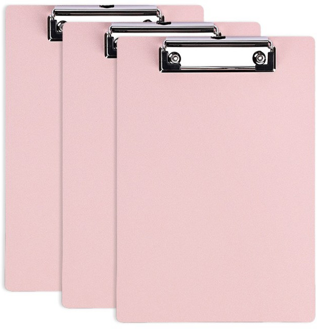 픽커스 클립 보드 파일 폴더 3P, A5, 1세트, 핑크