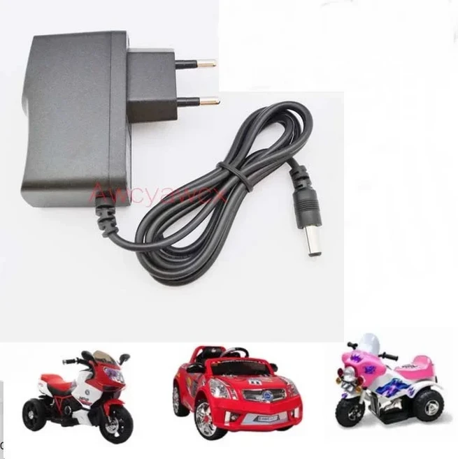 장난감 자동차 충전기 어린이 전기 오토바이 배터리 DC 6V 12V 1000mA 납 산성 세발 자전거 LED 벽 어댑터 kereta, EU plug, 1개