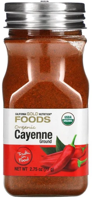 캘리포니아 골드 유기농 카이엔 Cayenne 페퍼 고춧가루 78g(2.75oz), 78g, 1개 - 쿠팡