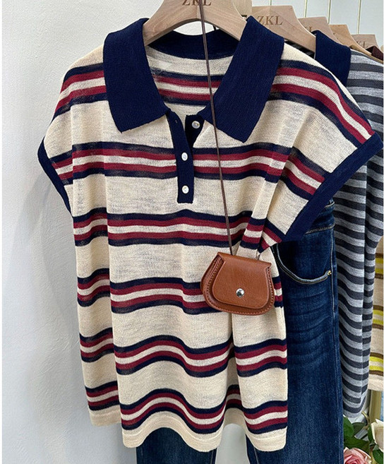 JUSTFEELING 100kg까지 루즈핏 카라넥 스프라이트 아이스 쿨링 반팔니트티 편한 시원한 여름 반팔티 빅사이즈 S-4XL