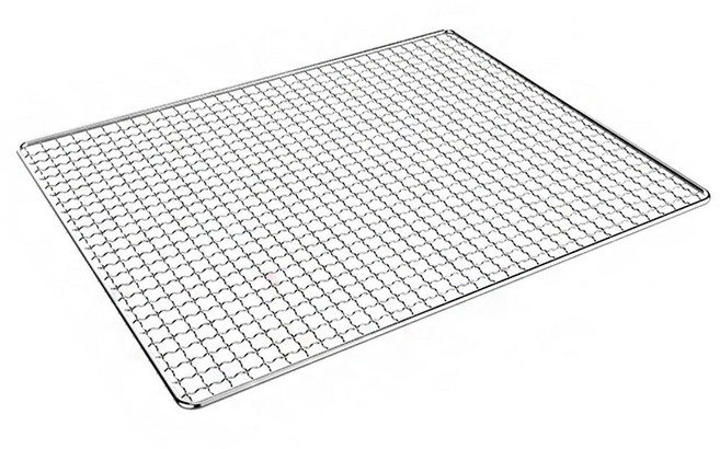 캠핑몽 일회용석쇠 태망 고기불판 바베큐그릴 고기석쇠 고기망 바베큐불판 대형 철망 사각 원형, 1개