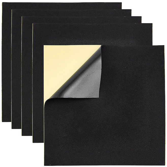 8개 미끄럼 방지용 양면 접착 EVA 폼 패드 스티커 정사각형 검정색 300x300x2mm