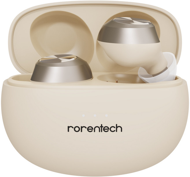 로랜텍 커널형 버즈 무선 블루투스이어폰, RSM-R510, 베이지