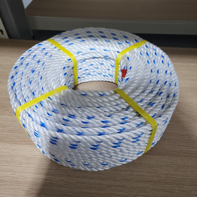 대한세이프티 밧줄 10mm x 100M 안전 두꺼운 로프 PP 현수막 끈, 1개