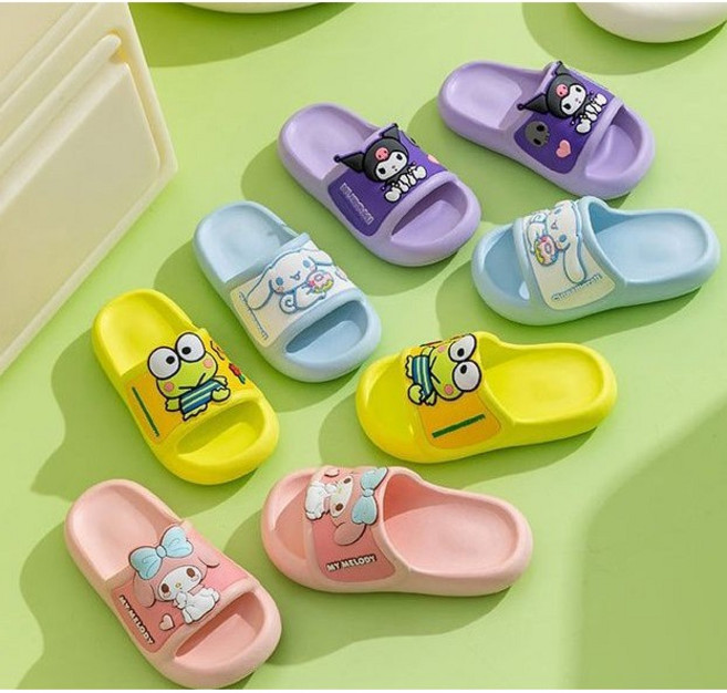 시나모롤 케로피 마이멜로디 쿠로미 투톤 전신 슬리퍼 슬리퍼 여름슬리퍼